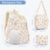 jingyuKJ Coquette Backpack Set, Cute Kawaii Aesthetic Daypack Bow Rucksack