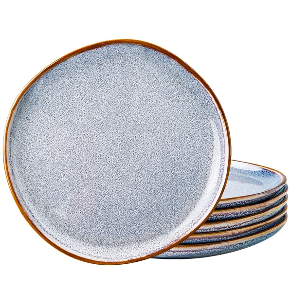 AmorArc Ceramic Dinner Plates Set of 6, 10.5 Inch Handmade