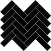 Livelynine 32-Tiles Renter Friendly Black Peel and Stick Backsplash Herringbone