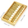 Chinese Mini Brass Abacus 9 Speed Educational Maths Calculator Tool