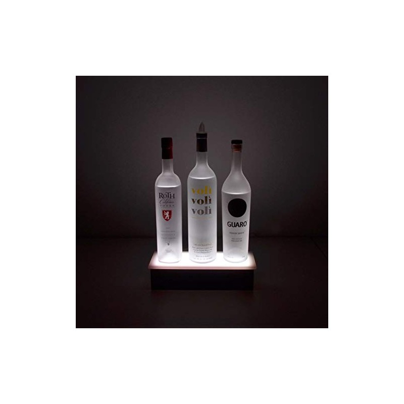 Low Profile Single Step LED Lighted Display Shelf 12"