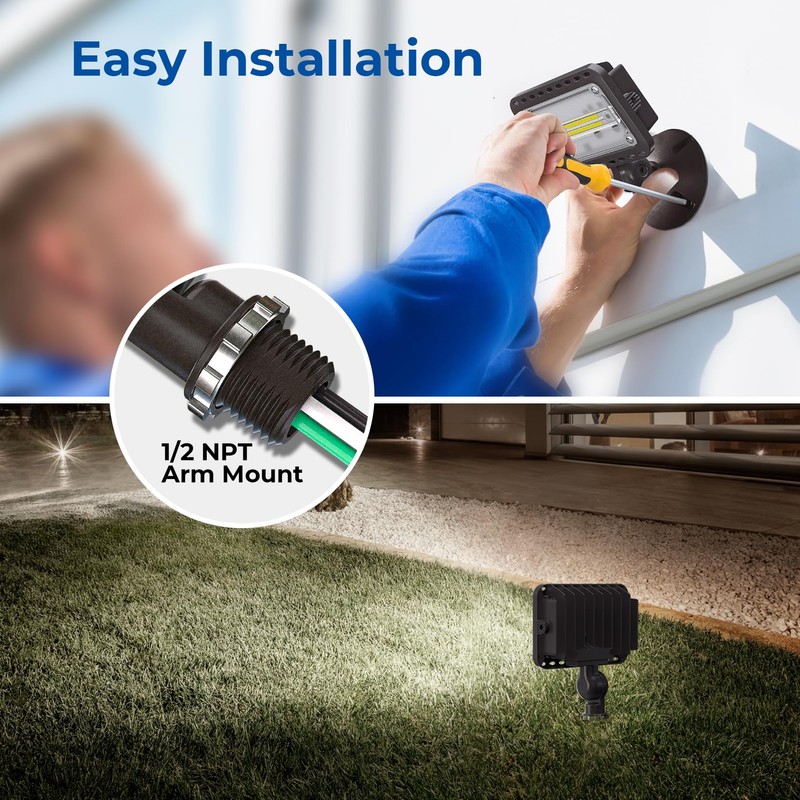 CINOTON 20W LED Flood Lights Outdoor, IP65 Waterproof Exterior Security