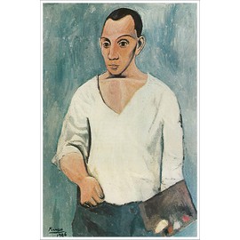 Artist Pablo Picasso Poster Print of Painting Self Portrait with Palette 1906 CANVAS Print