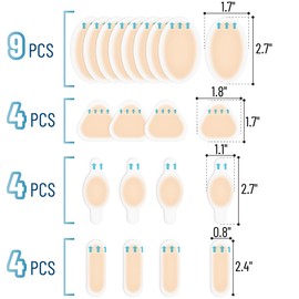Dr. JK- Hydrocolloid Gel Blister Bandages for Feet, 21 pcs, Waterproof Blister Prevention Pads for Heels, Toes and Fingers (Variety Pack)