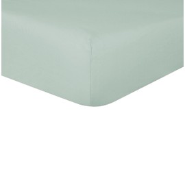 Sleepdown Fitted Sheet Plain Warm Cosy Breathable Super Soft 100% Bamboo Bedsheet Bed Linen 32cm Extra Deep Pockets - Sage Green - King,5056242894773