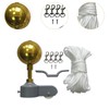 Baoblaze Flagpole Hardware Replace Parts Set 37.7 ft Rope Aluminum