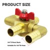 QEWHDJQ Solid Brass 3/4 Inch Heater Control Valve, 4-way Automobile