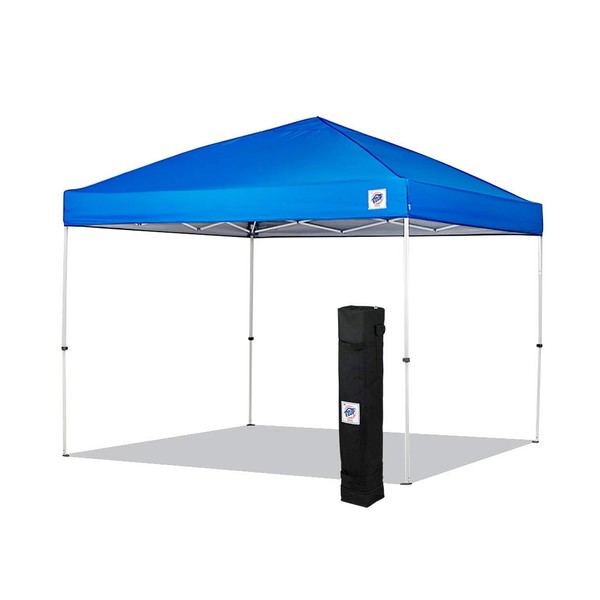 E-Z UP ENV3WH10RB, 10' x 10', Roller Bag, 4-Piece Spike Set, Recreational Grade Royal Blue Top NEW Envoy EZ UP Instant Canopy Shelter Tent, 10' by 10'