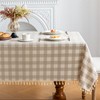 NALVXIN Checkered Tablecloth Rectangle Cotton Linen Gingham Table Cloth with