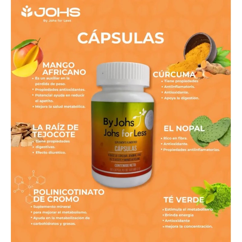 Pastillas de Jengibre y Cúrcuma By Johs Sin Sabor Suplemento