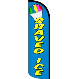 Vista Flags SHAVED ICE Premium Windless Polyknit Feather Flag (11 x 3 feet)