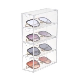 desikaky Acrylic Case, Sunglasses Storage Case, Glasses Storage Box, Acrylic Box, Drawer Type, Jewelry Box, Accessory Case, Cosmetics Case, Small Storage