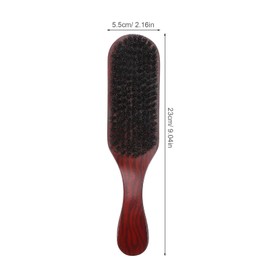 TOVINANNA Boar Bristle Beard Brush for Men Brush for Waves Styling Tool Wooden Handle Soft Bristles for Hair and Beard Care