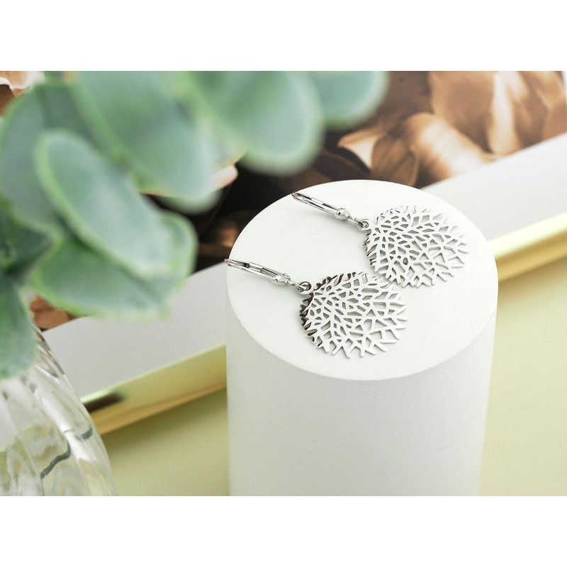 SOFIA MILANI - Women's Earrings 925 Silver - Snowflake Earrings,