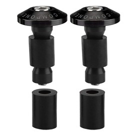 Acouto Motorcycle Bar End Plugs 22mm 7/8inch Motorcycle Handlebar End Slider Plug Caps Anti Vibration Handlebar End Caps for Racing ATV Offroad(Black)