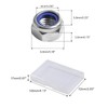 SPEEDWOX 100 PCS M6 x 1mm Nylon Insert Nuts Locknuts,