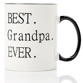 Funny Grandpa Gifts-Best Grandpa Ever Coffee Mugs 11 OZ-Novelty Birthday Gift Ideas for grandpa