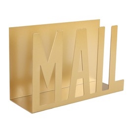 Nicear Mails Holder Desktop Documents Rack Multipupose File Stands for School Office Home Organization Documents Letters (Gold/Maill)