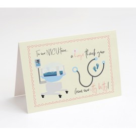 M Market On Mainstreet Special Thank You Card, 5"x7" Greeting Card w/Envelope, Made in the USA (NICU Thank You)