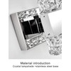 OYLYW Modern LED Bathroom Vanity Light Fixtures Chrome Stainless Steel
