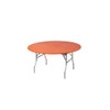 Kwik-Covers 60" Round Fitted Plastic Table Covers, 5 Pack (Orange)