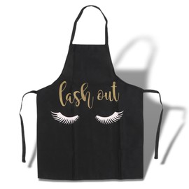 Yinhing Beauty Salon Apron, Eyelash Artist Apron, Kitchen Apron, Adjustable Washable Work Apron, Cooking Apron, Cosmetic Apron, Hairdresser Work Apron, black