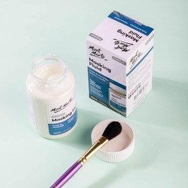 Mont Marte Masking Fluid Premium 120ml (4.06 US fl.oz), Masking Fluid for Watercolor Painting, Keeps Areas Free of Color And Edges Crisp, Resists Watercolor, Ink and Pouring Paint
