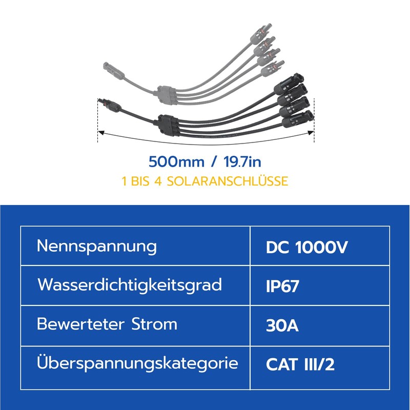 Wspiho Solar Cable Y Splitter 6 mm2 4 Compartments 1
