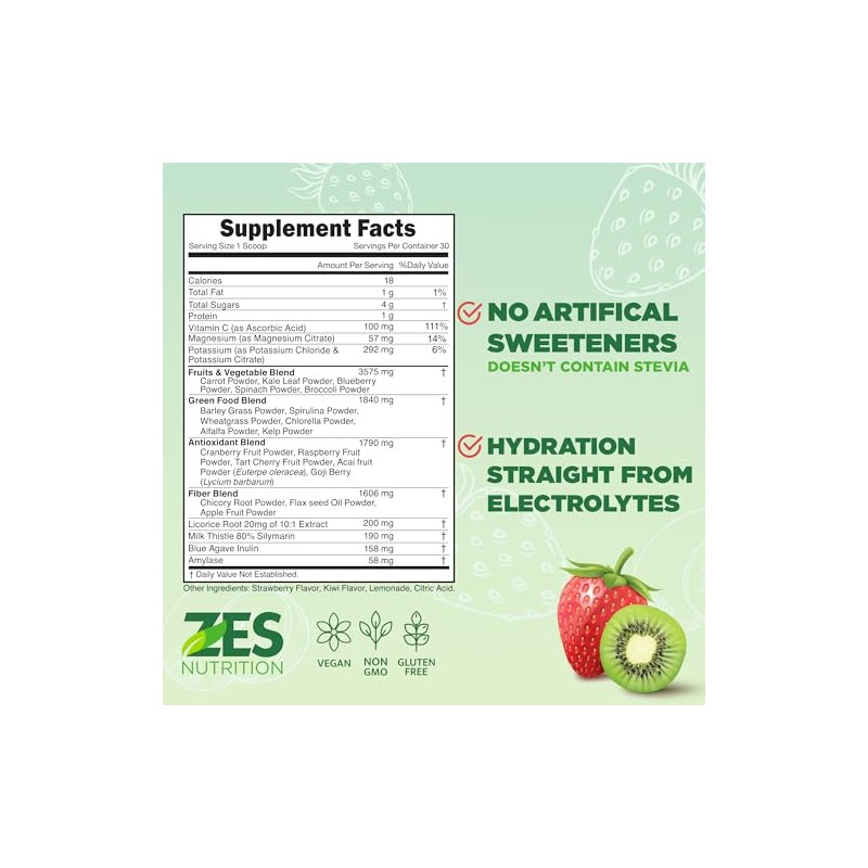 Verdes Electrolitos Kiwi Fresa