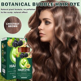LZXLUKGIR Bubble Hair Dye Chestnut Brown Hair Dye Shampoo 3 in 1,Highly Coverage Shampoo Hair Dye for Gray Hair,Tintes Para el Cabello Profesional,Instant Hair Coloring Products (Chestnut Brown)