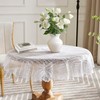 Warm Home Designs White Lace Tablecloth. Extra Large Round Tablecloth