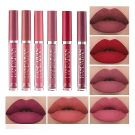 Set de 6 labiales Handaiyan Z Lápiz Labial color rosa mate