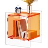 XOHYW Acrylic End Table, Side Table Nightstand with Open Storage