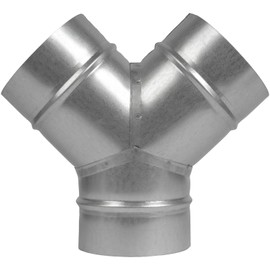 Vent Systems 4'' Inch - Y Shape Duct Connector - 3 Way Hose Adapter - Splitter For Hose - Y-shape Round Pipe Connector - Extractor Fan - Duct Hose Dryer Vent Y Connector - 4 Inch 3 Way Fitting