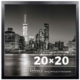 Annecy 20x20 Picture Frame Black（1 Pack）, 20 x 20 Picture Frame for Wall Decoration, Classic Black Minimalist Style Suitable for Decorating Houses, Offices, Hotels