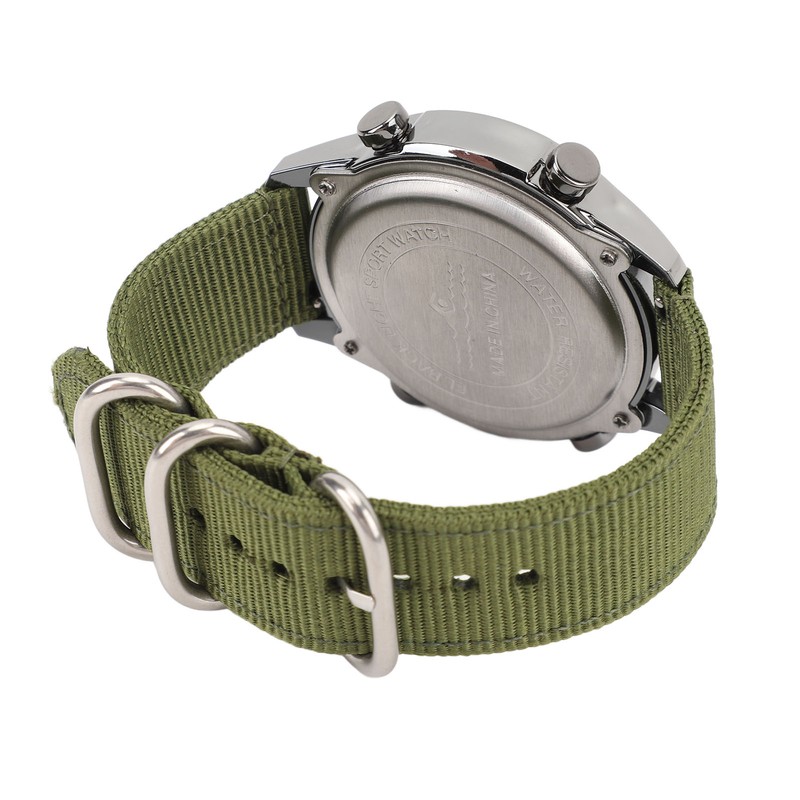 Men Digital Sports Watch Waterproof Alarm Countdown Dual Time Zone