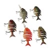Segmented Fishing Lure Hard 6 Sections with High Carbon Treble