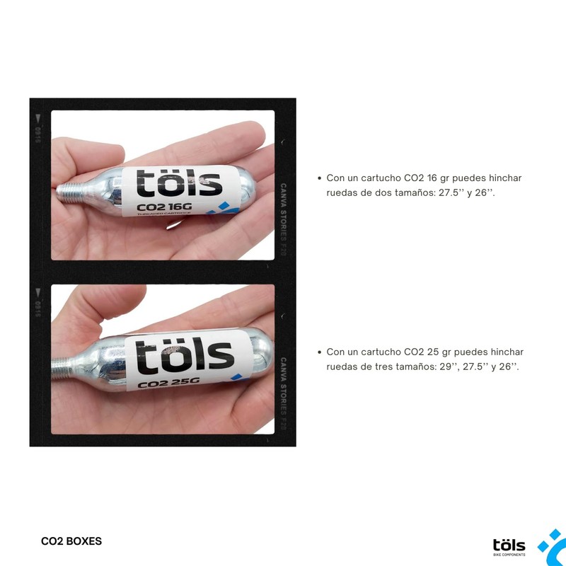 TÖLS BIKE COMPONENTS Töls 16 Gr Co2 Refill Box 5