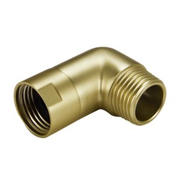 Solid Brass Shower Elbow Adapter for Shower Head, 90 Degree Shower Arm Adapter Shower Head Adapter, Shower Arm Extension Elbow Adapter, Brushed Gold