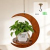 Yohsnor Hanging Plant Tray - Wall Mounted Wooden Rack for
