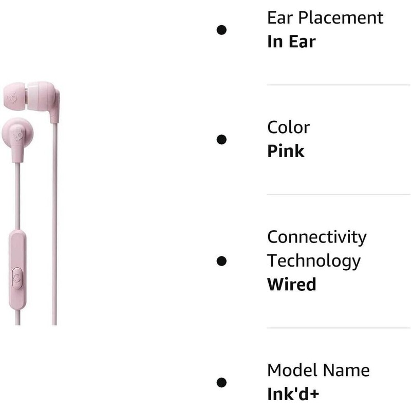 Skullcandy Ink'd In-Ear Wired Earbuds - Pink