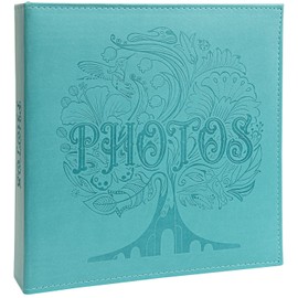 COFICE Photo Album 4x6-3 Ring Binder Large Picture Album Book with Index and Divider Sheets - Big Photobook with Acid-Free Pocket Sheets Holds up to 600 Photos - Elegant PU Leather Cover, Blue