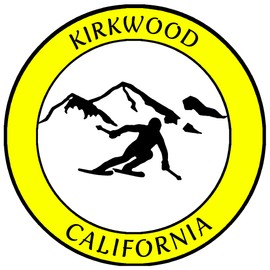 Athena Brands Kirkwood, California - Sports Skier - Car Truck Window Bumper Sticker Decal - Neon Yellow