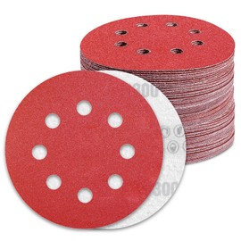 Awutzut Schleifpapier 125mm Klett 320 K?rnung Schleifscheiben fr 8 Loch Exzenterschleifer (100 Stck)