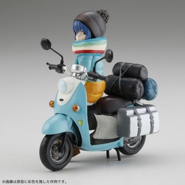 Kaiyodo Artpla Yurucamp Rin and Bike Set 1/24 Anime Scale Unpainted Plastic Model Kit