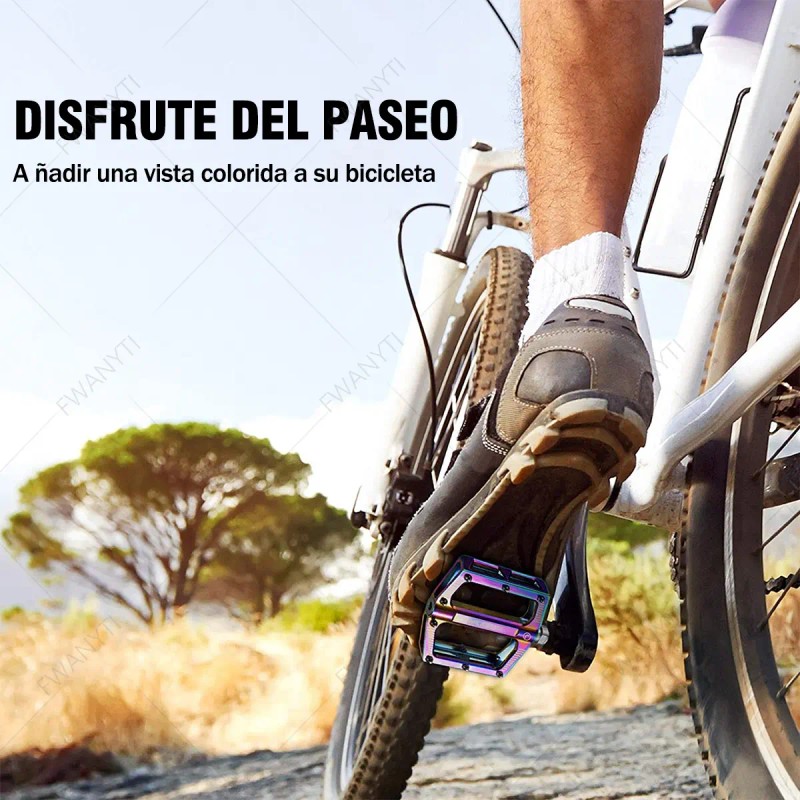 Pedal De Bicicleta Mtb Para Montaña Antideslizante Aluminio