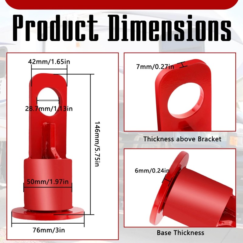 Ifykim 5th Wheel Lifting Hook Wheel Hitch Lifting Bracket Fifth