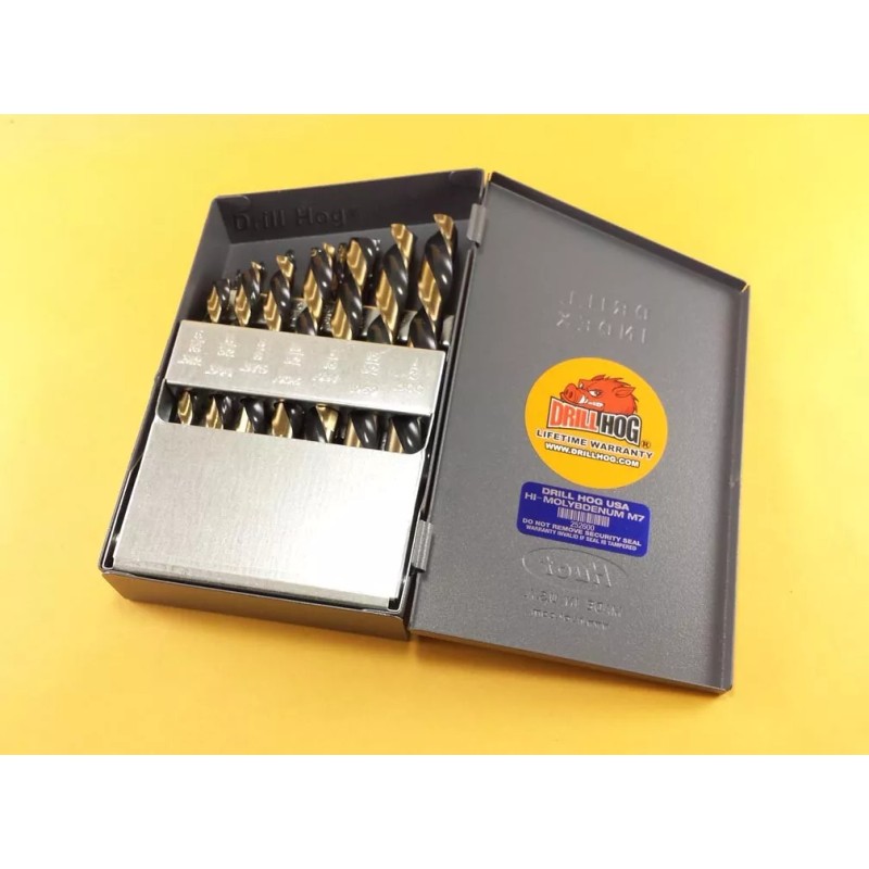 Drill Hog 15 Pc Left Hand Drill Bit Set Reverse