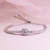 fixestar 4.35Ct Moissanite Tennis Bracelets for Women Adjustable Slider I