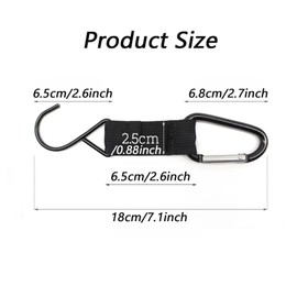 HAIYISHIYE Fence Hooks for Bat Bags and Water Bottle,Hanging Buckles Metal Hooks for Baseball,Tennis,Softball,Football Bag Outdoor Sports Equipment (2)